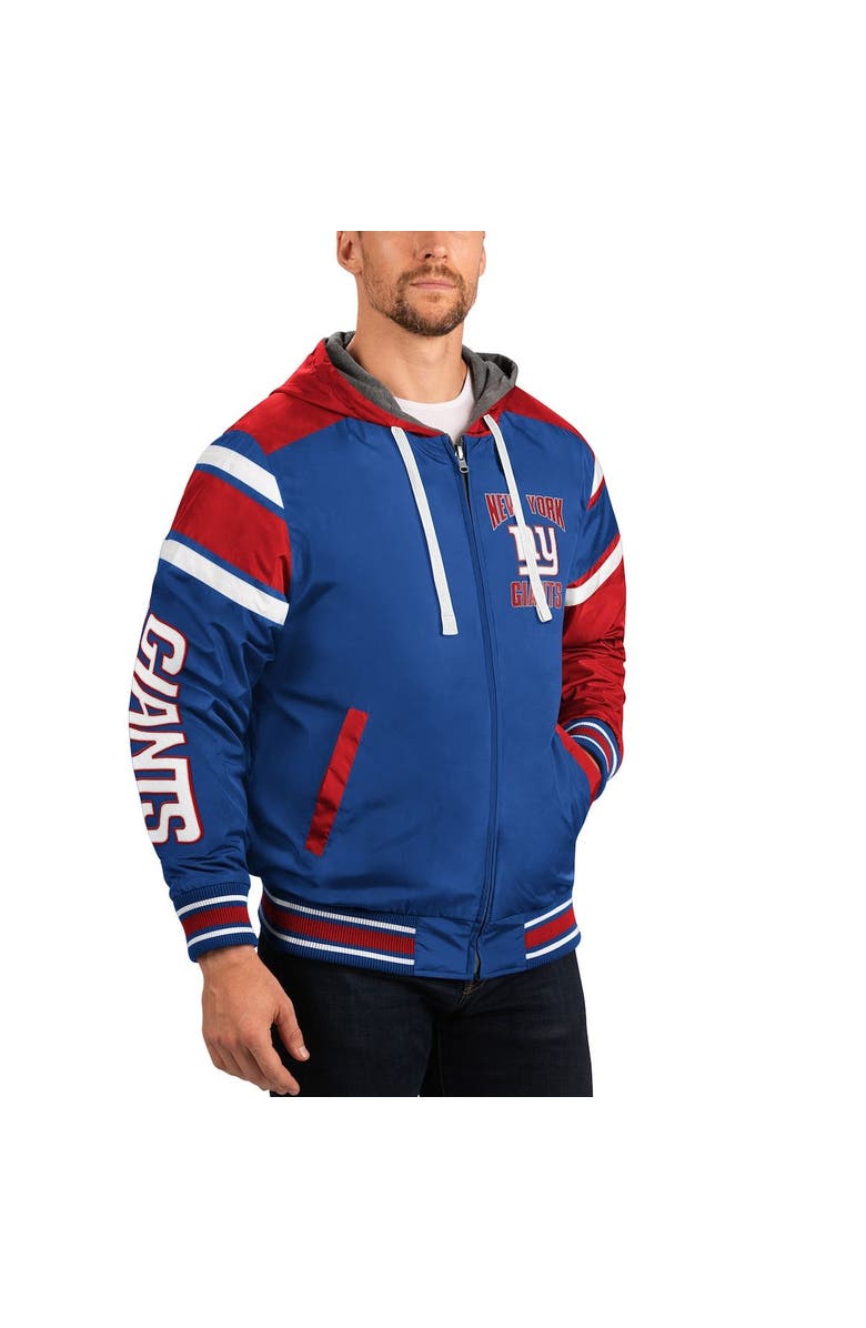 G-III SPORTS BY CARL BANKS Men's G-III Sports by Carl Banks Royal/Gray New York Giants Extreme Full Back Reversible Hoodie Full-Zip Jacket, Alternate, color, Royal