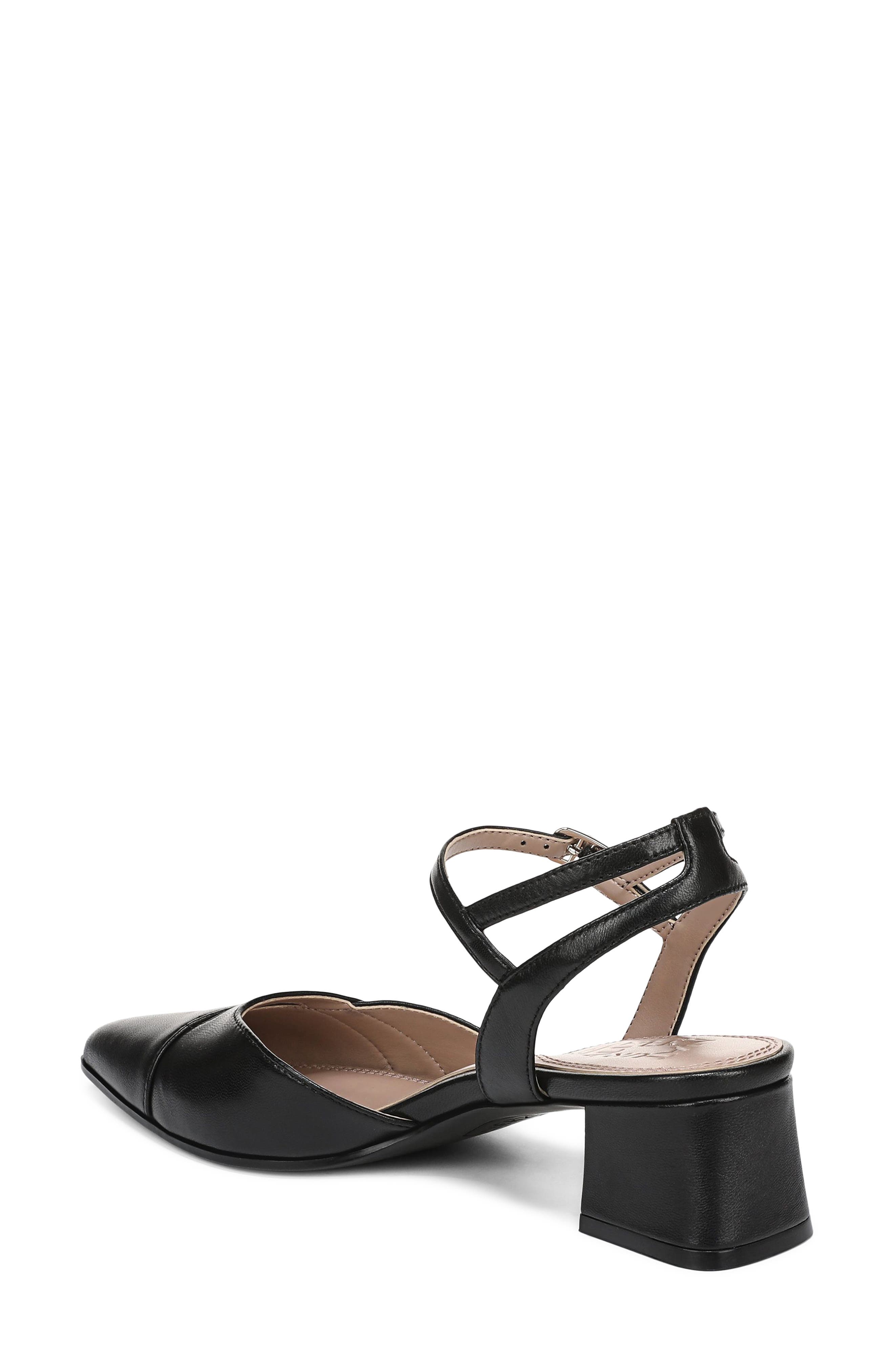 Merritt Slingback Pointed Toe Pump, Alternate, color, BLACK LEATHER