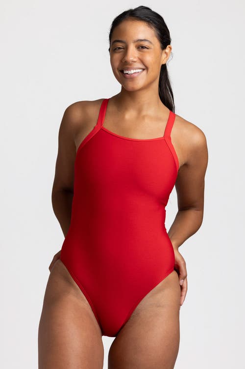 Jolyn Athletic One Piece Swimsuit In Red