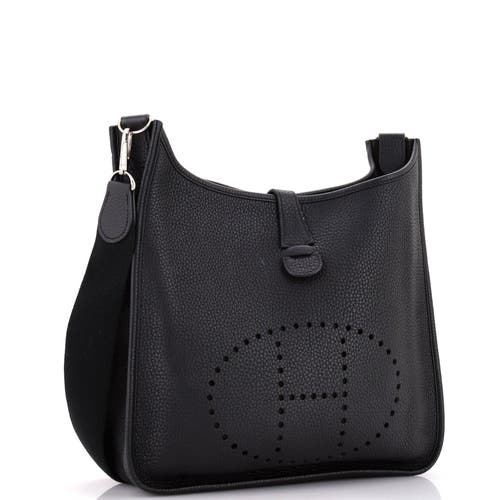 Pre-owned Hermes Hermes Evelyne Bag Gen Ii Clemence Gm In Black