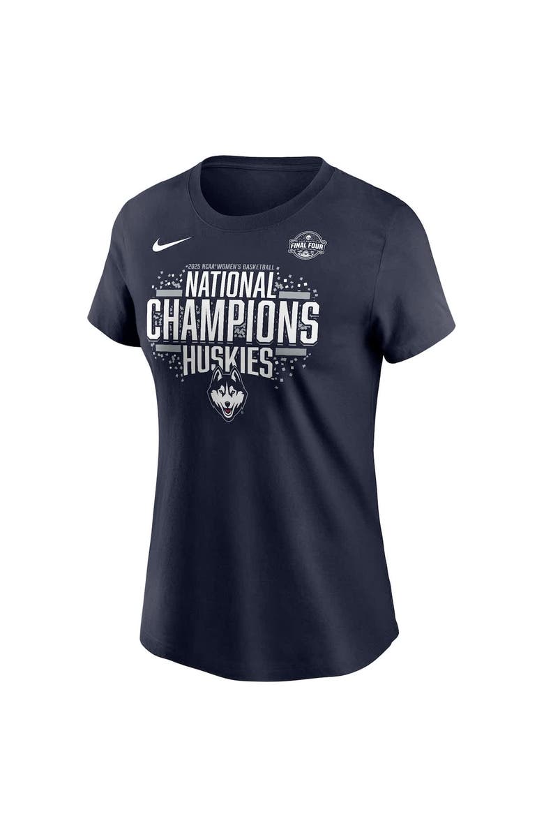 Nike Women's Nike Navy UConn Huskies 2025 NCAA Women's Basketball National Champions Locker Room T-Shirt, Alternate, color, 