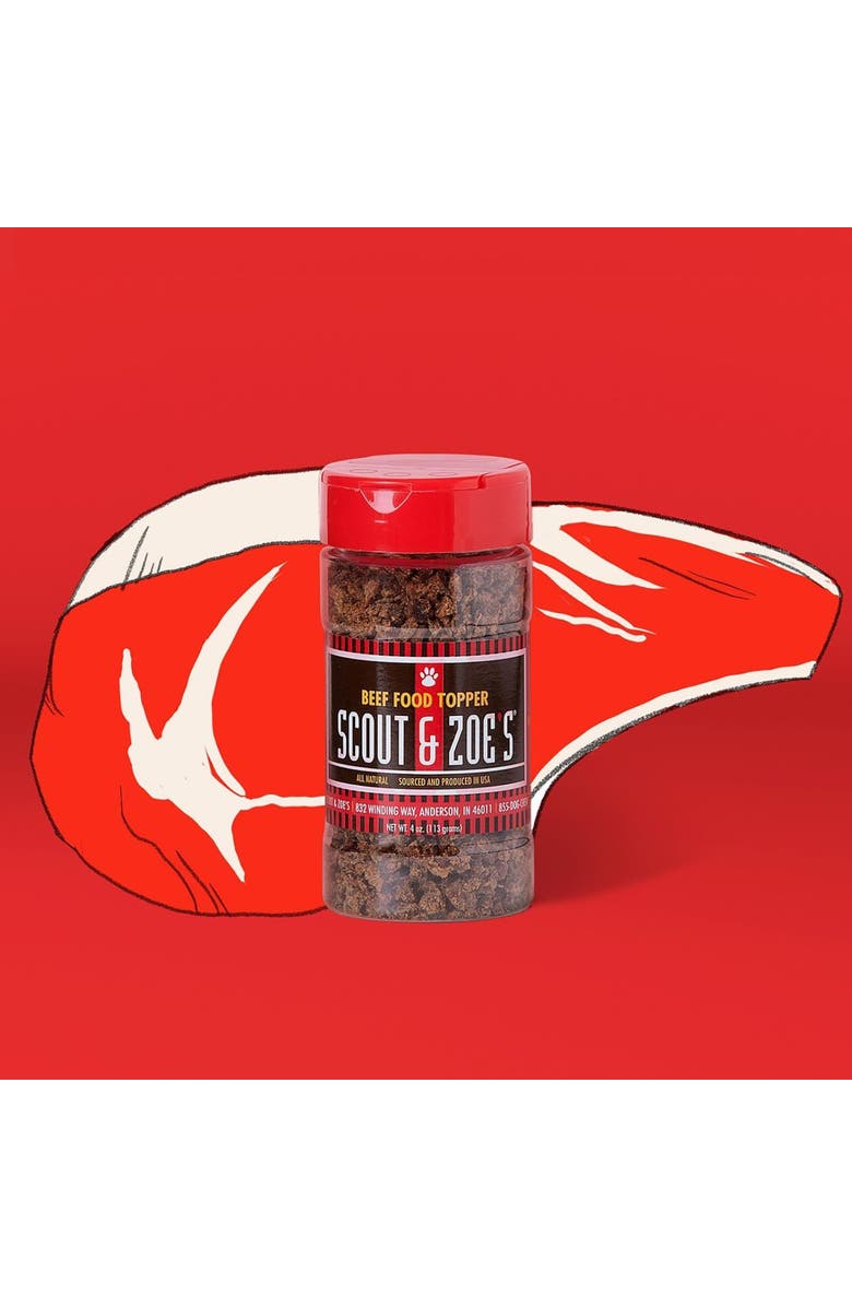 Scout & Zoe's Pet Food Topper, Beef, 4oz Bottle, Dogs & Cats, Grain Free, Alternate, color, Multicolored