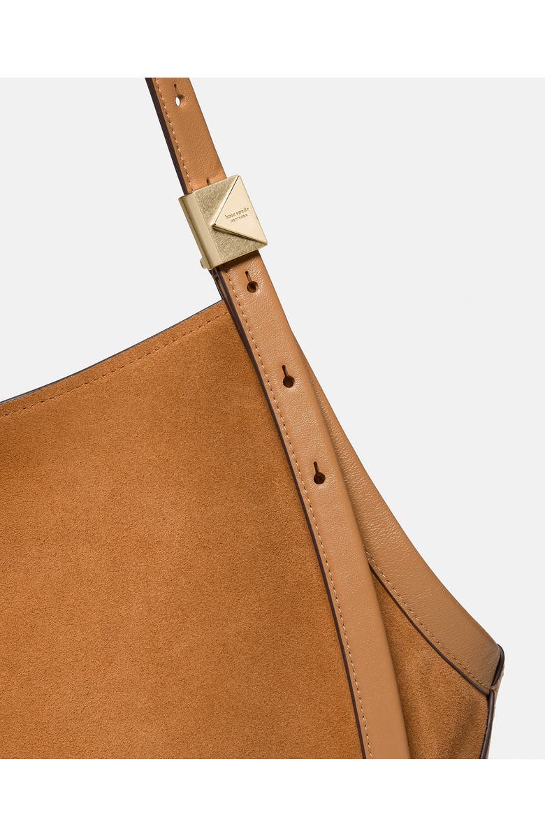 Kate Spade New York deco suede tulip tote, Alternate, color, Garden Soil