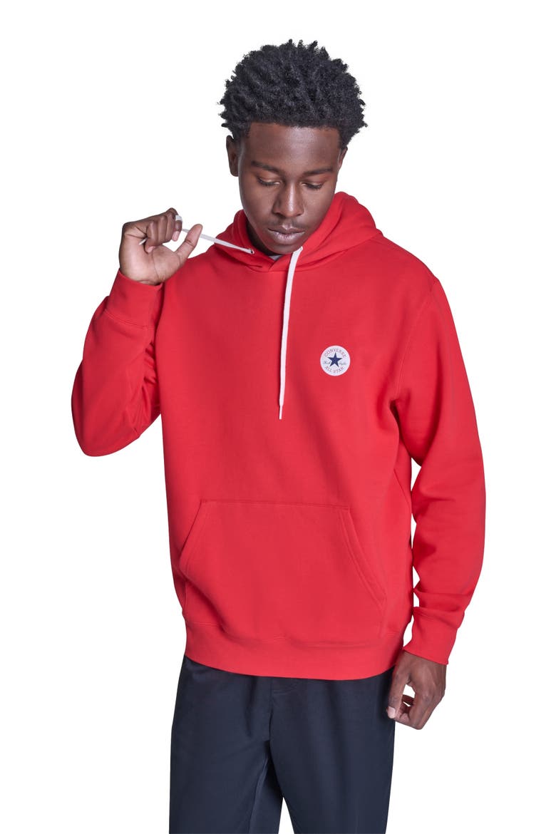 Men's Chuck Patch Hoodie, Main, color, CONVERSE RED