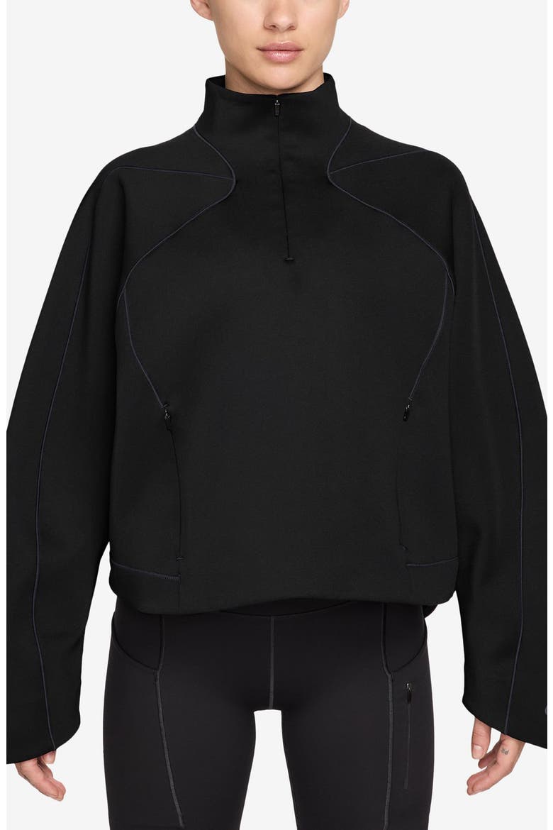 Universa Dri-FIT Quarter Zip Pullover, Main, color, 010 BLACK/ DARK SMOKE GREY