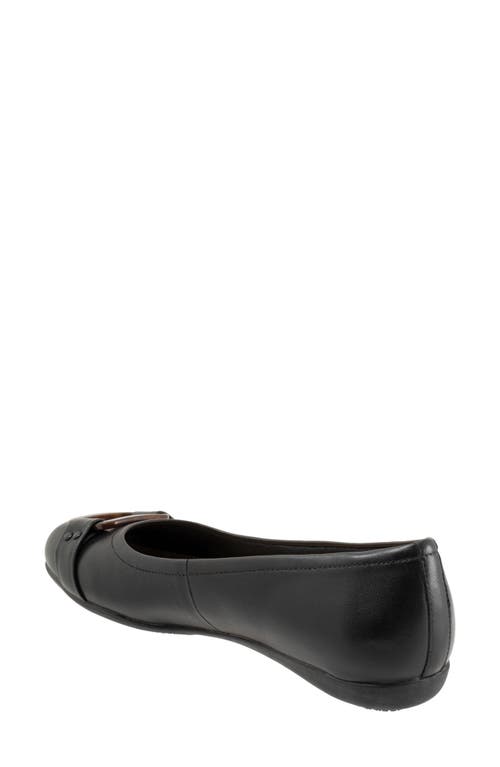 Trotters Sizzle Signature Flat In Black/tortoise