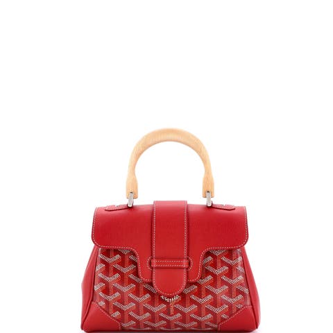 Saigon Top Handle Bag Coated Canvas with Leather Mini