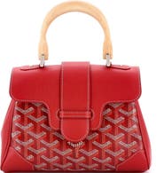 Pre-Owned Goyard Saigon Top Handle Bag Coated Canvas with Leather Mini