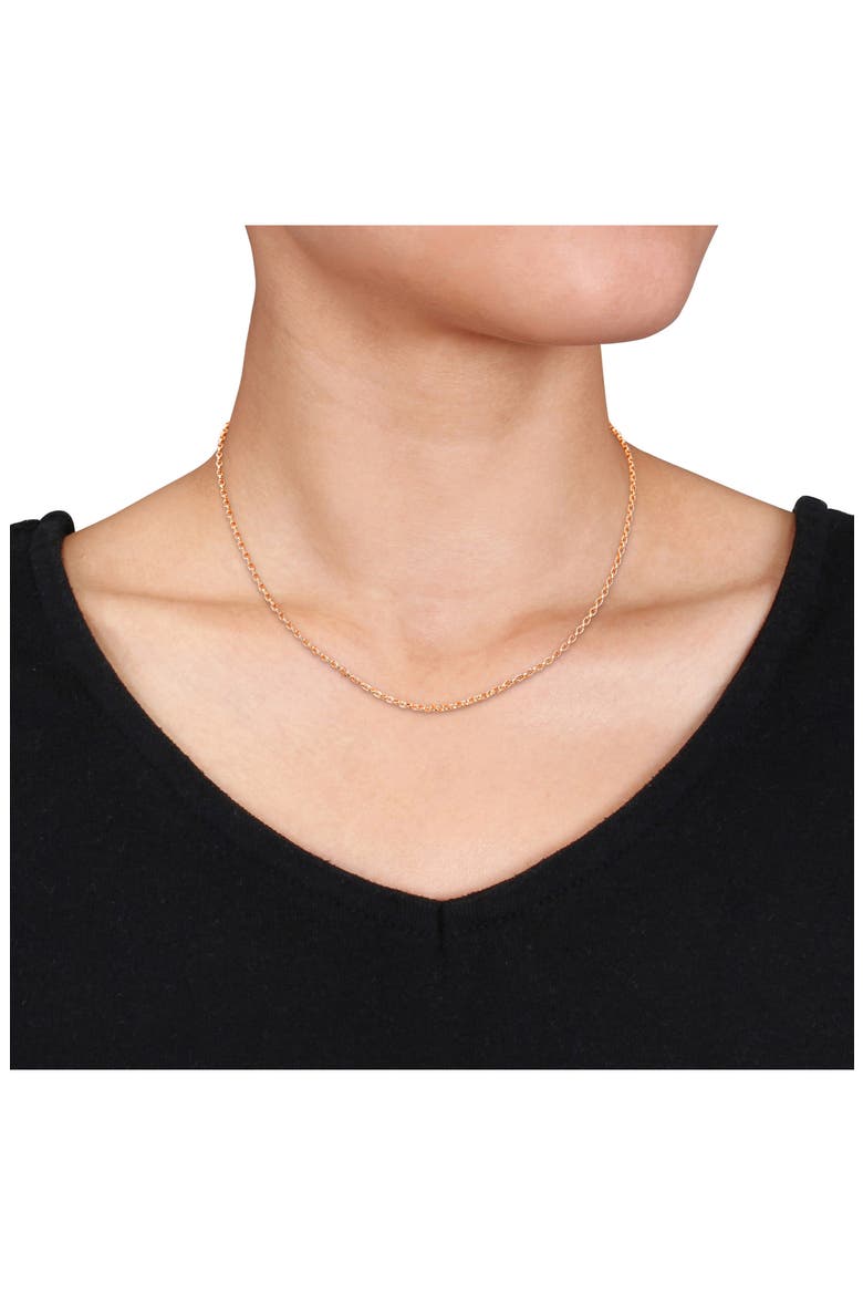 Rolo Chain Necklace, 1.85mm, Alternate, color, ROSE
