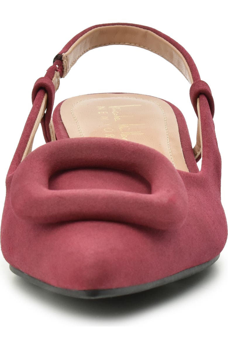 Nicole Miller Frame Slingback Pump, Alternate, color, Burgundy Nubuck