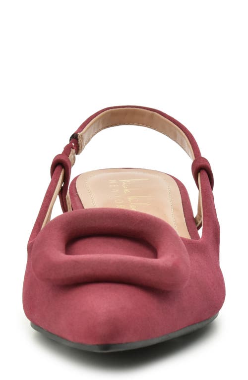 Nicole Miller Frame Slingback Pump In Burgundy Nubuck