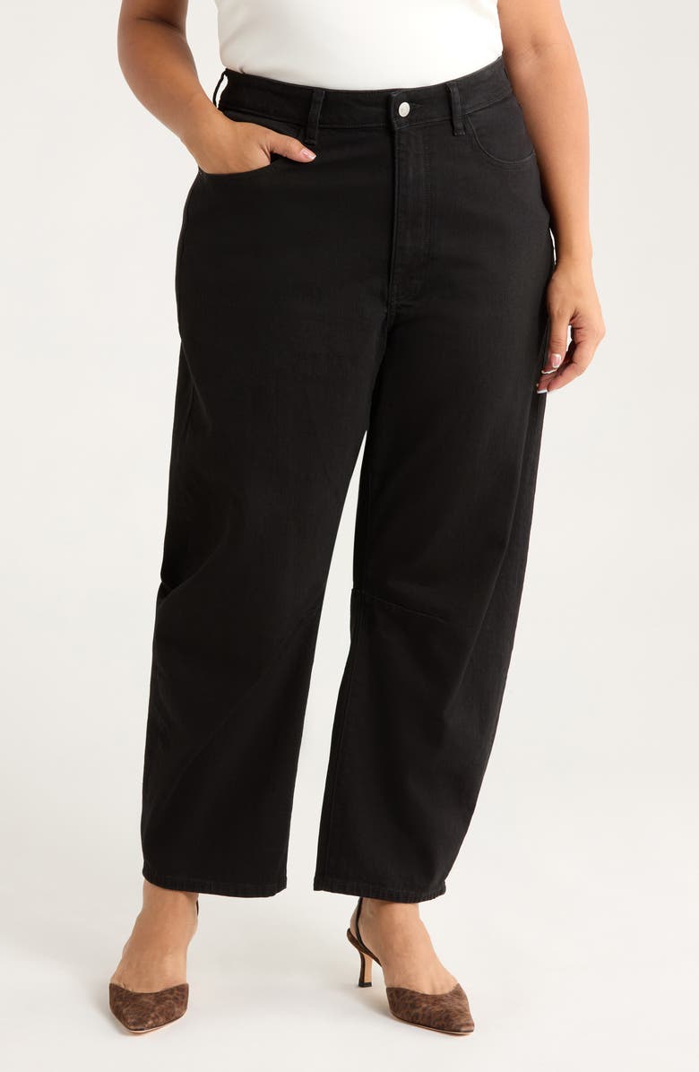 WARP+WEFT Soft Curve Barrel Jeans, Main, color, Inkwell