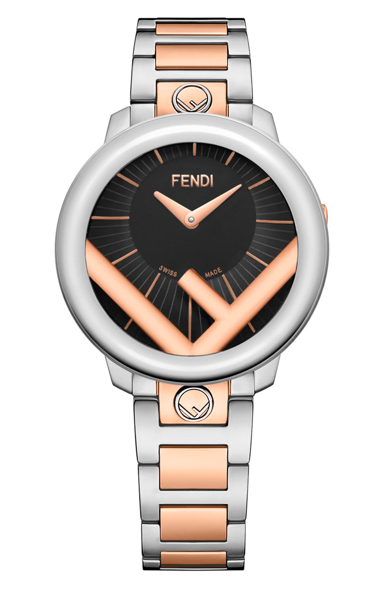 Fendi Run Away Two-Tone Bracelet Watch, 36mm