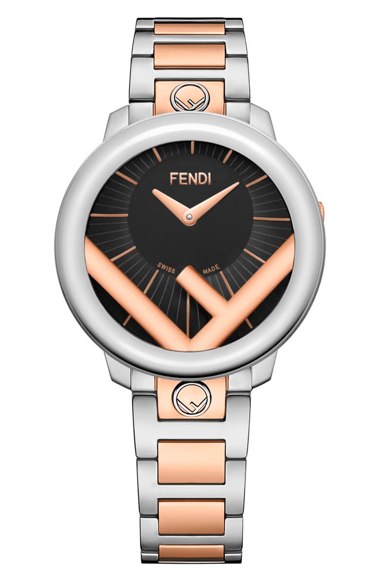 Fendi Run Away Two-Tone Bracelet Watch, 36mm, Main, color, Two Tone