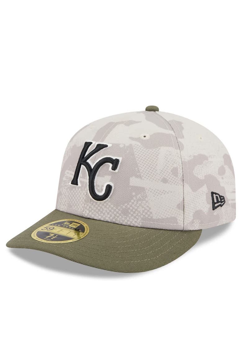 Men's New Era Light Beige/Olive Kansas City Royals 2025 Armed Forces Day Low Profile 59FIFTY Fitted Hat, Alternate, color, Light Beige