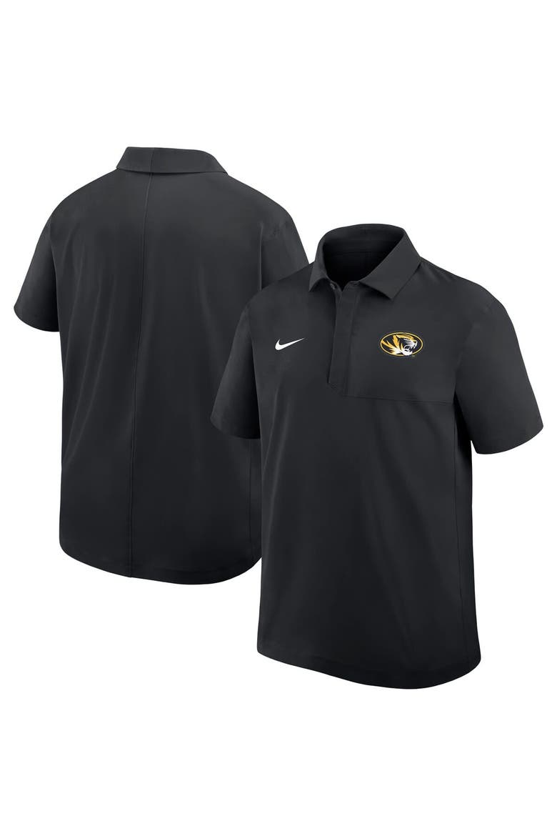 Men's Nike Black Missouri Tigers Woven Polo, Main, color, Black