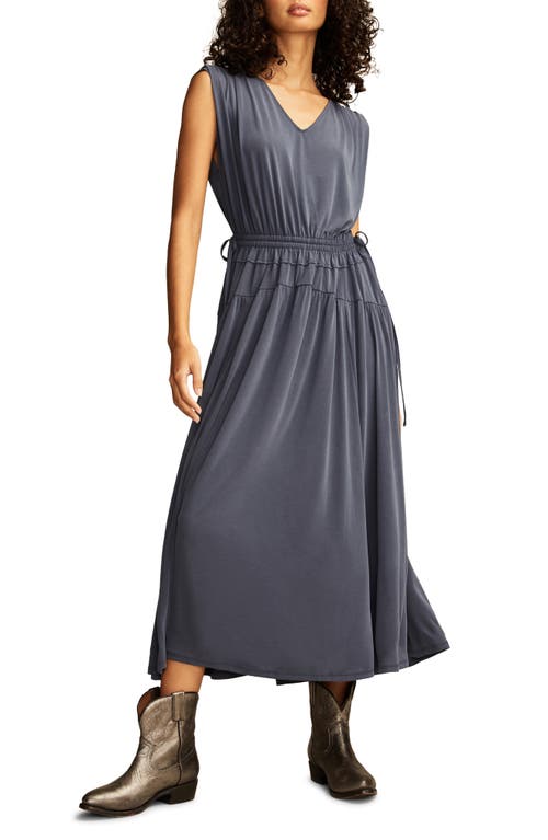 LUCKY BRAND LUCKY BRAND SANDWASH RUCHED MIDI DRESS 