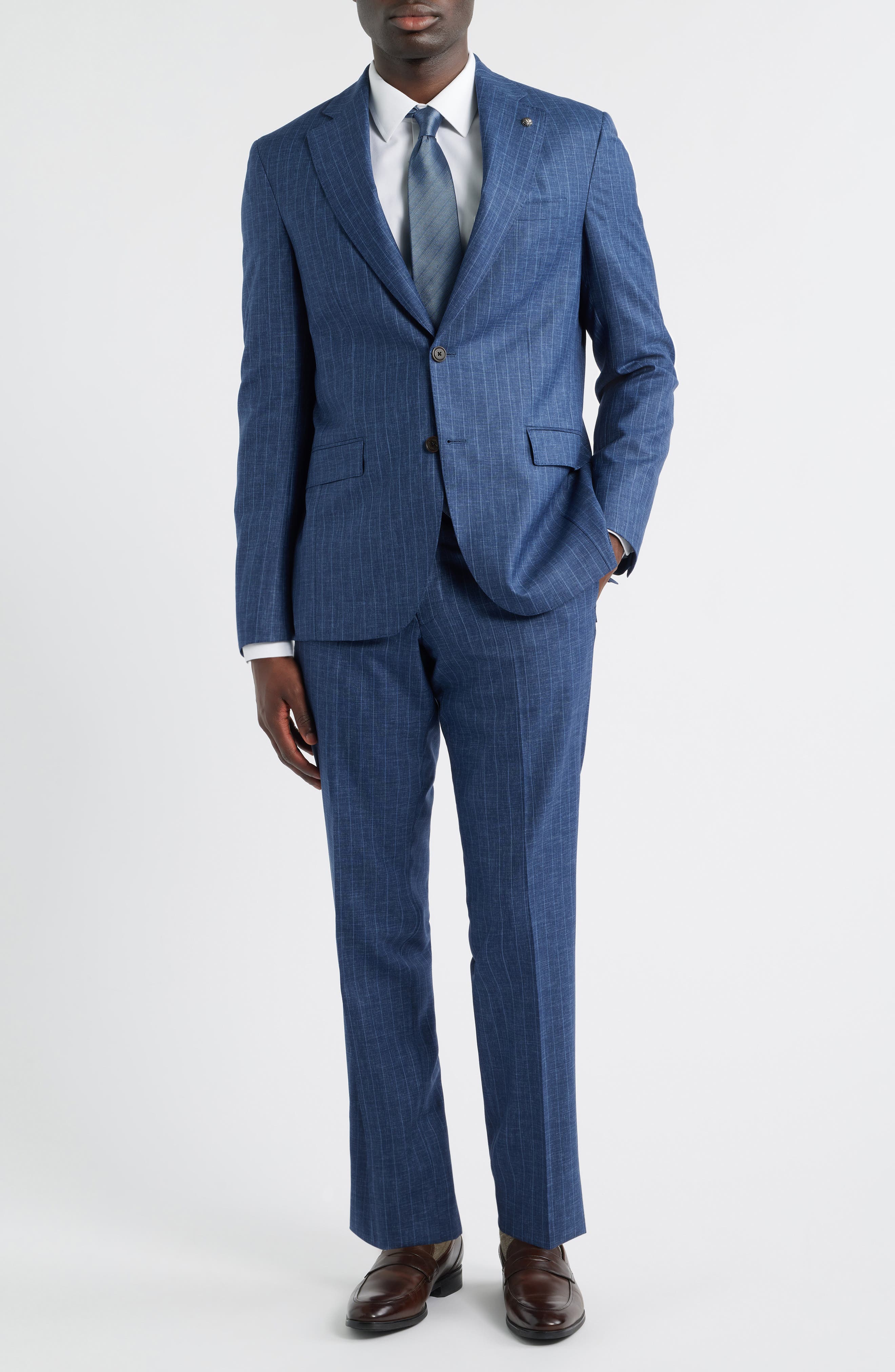 Jack Victor Stacey Trim Fit Solid Navy Stretch Super 110s Suit