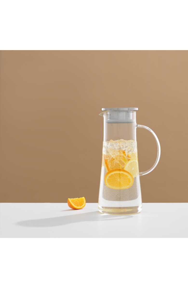 JoyJolt Breeze Glass Drink Water Pitcher, Alternate, color, Clear