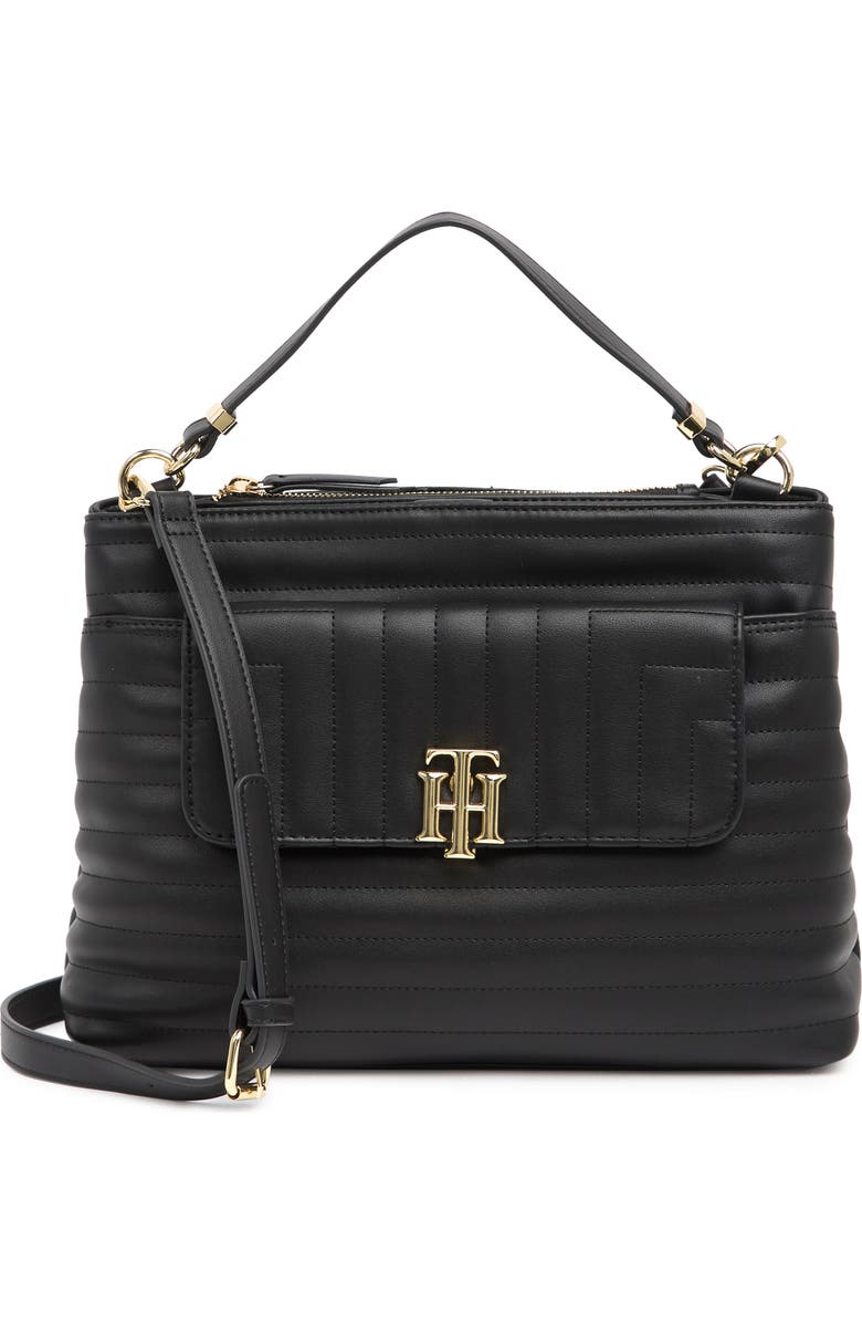 Tommy Hilfiger Josie Quilted Top Handle Tote, Main, color,
