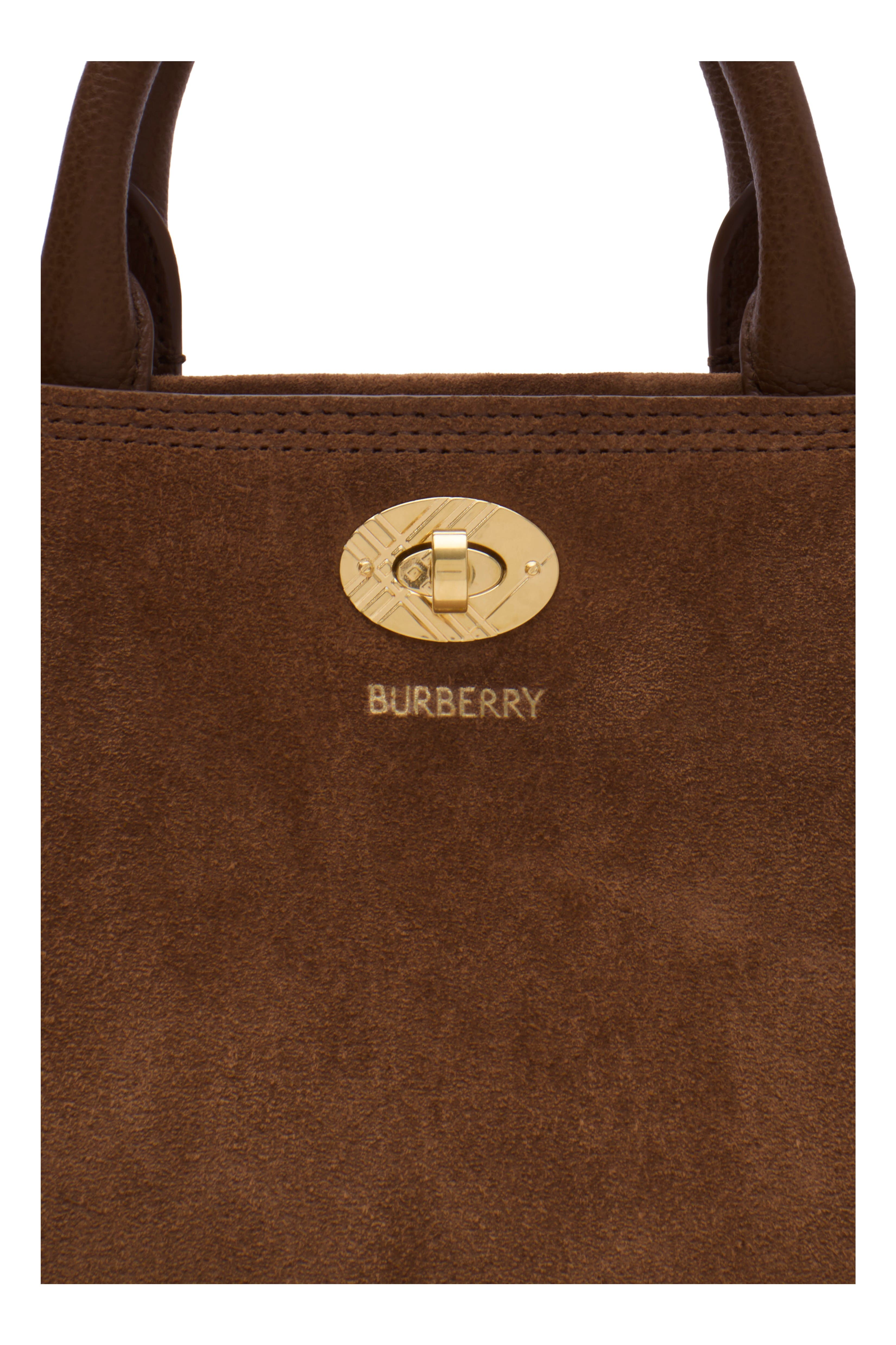 Burberry Mini Cotswolds Tote, Alternate, color, Hazel Brown