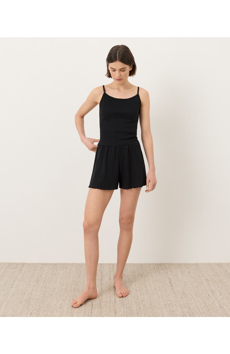 Pact Organic Cotton Pointelle Short, Alternate, color, Black