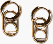 Nickel & Suede Soda Tab Huggies