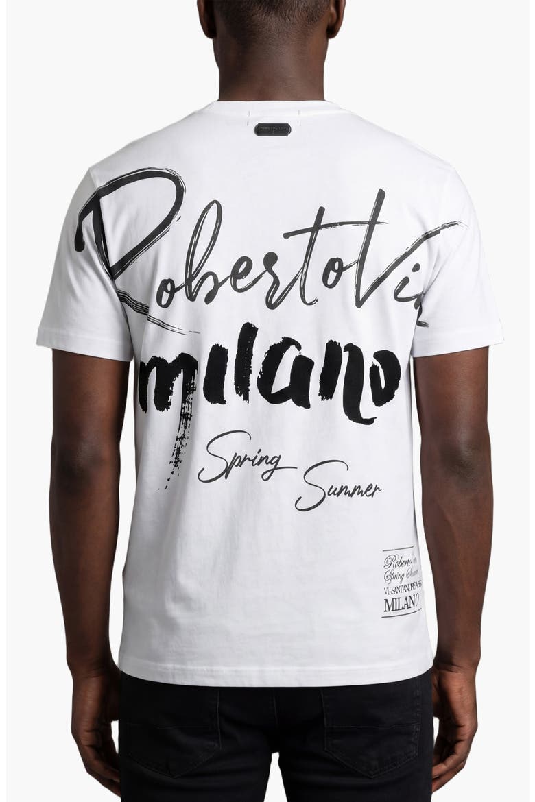 Milano Writing Slim fit tee, Alternate, color, White