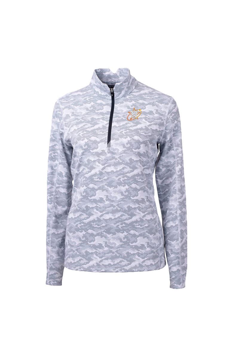 Cutter & Buck Women's Cutter & Buck Charcoal Houston Astros City Connect Traverse Camo Stretch Quarter-Zip Pullover Top, Alternate, color,