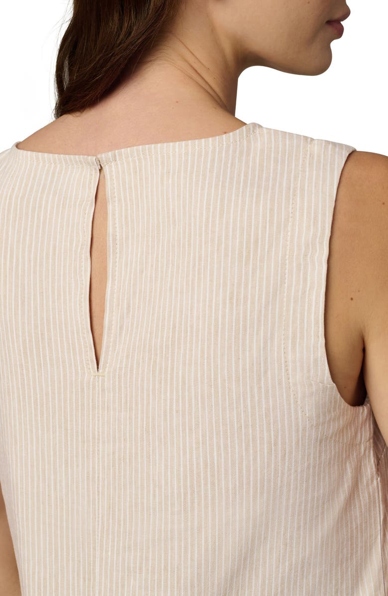 Joe's Stripe Linen Blend Boat Neck Shell, Alternate, color, Mirco Stripe