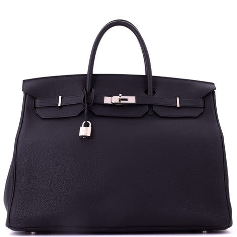 Birkin Handbag Black Togo with Palladium Hardware 40