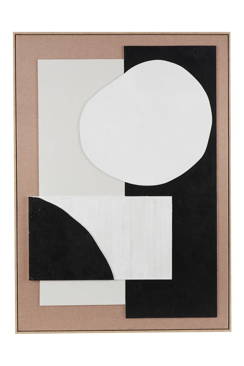Abstract Framed Wall Art, Main, color, BROWN