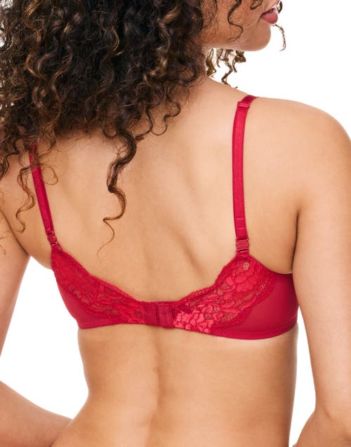 Adore Me Jaya Push Up Plunge Bra In Dark Red Floral