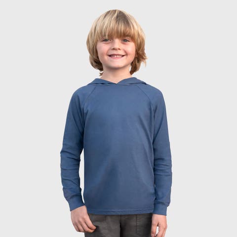 Medium-Weight 100% Cotton Long Sleeve Hooded Tee with Cuffs (Toddler, Little Kid & Big Kid)
