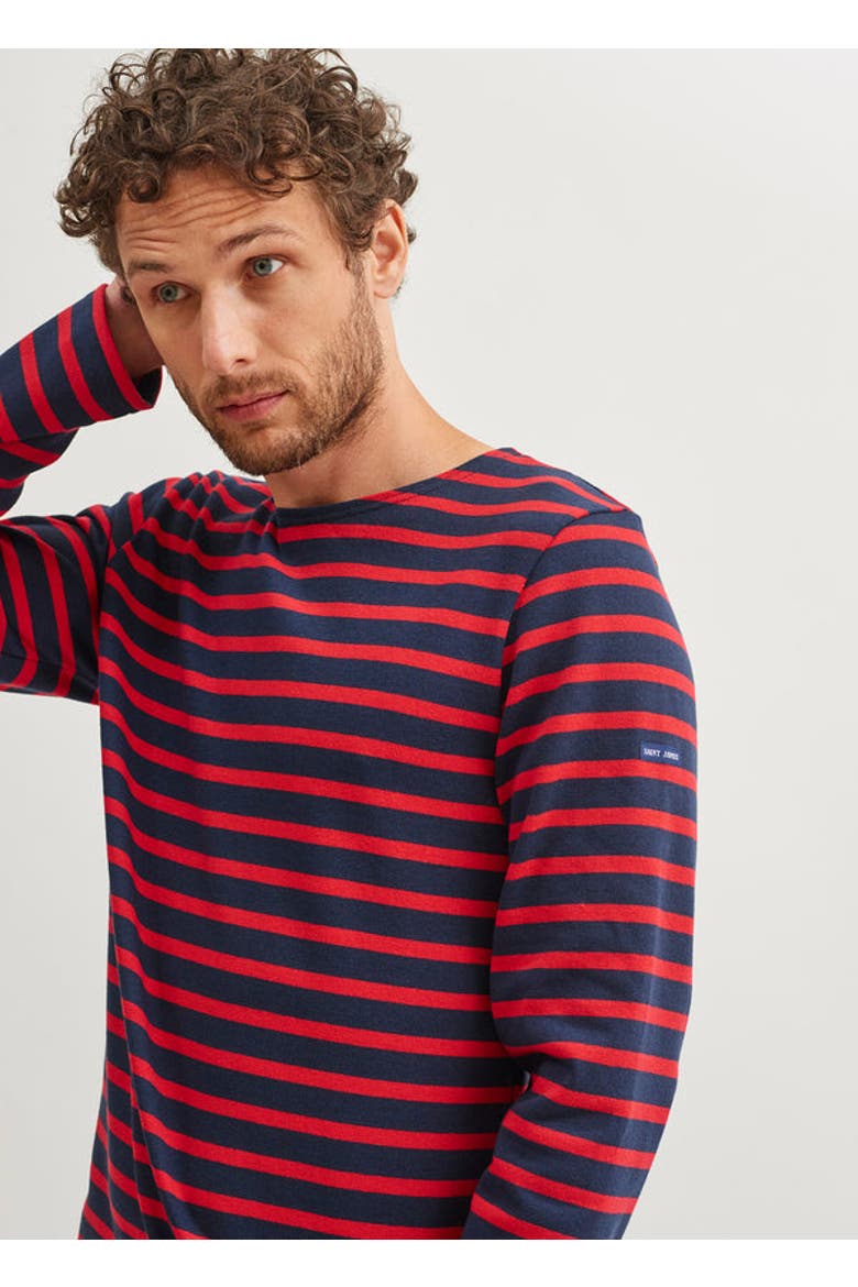 MERIDIEN MODERNE - Original Heavyweight Breton Shirt, Alternate, color, navy/red