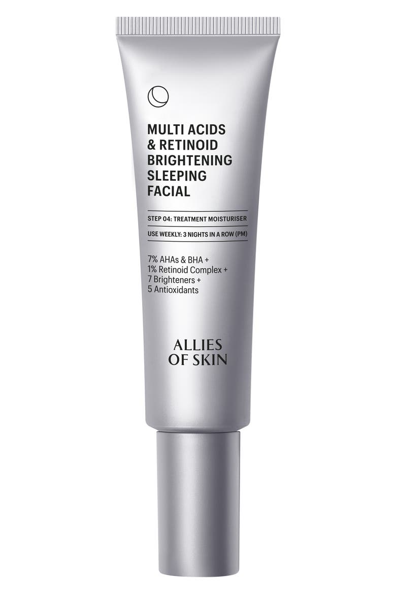 Multi Acids & Retinoid Brightening Sleep Facial, Main, color, NO COLOR