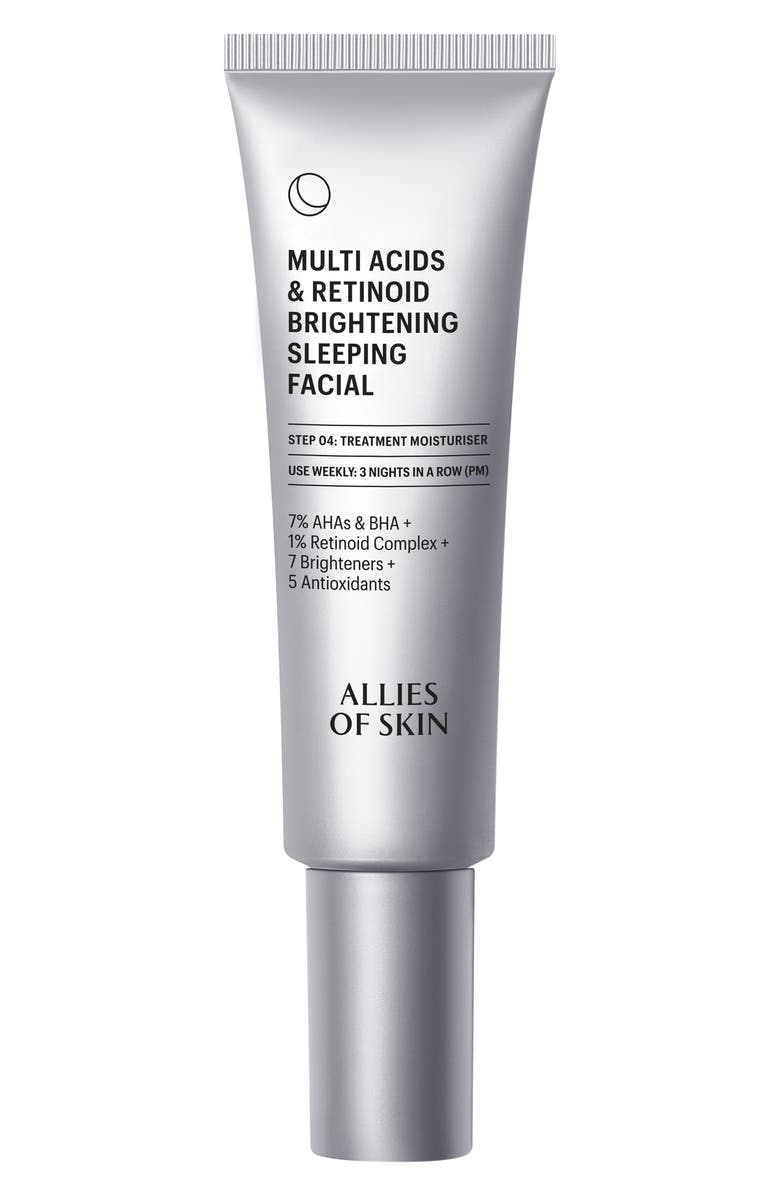 ALLIES OF SKIN Multi Acids & Retinoid Brightening Sleep Facial, Main, color, 