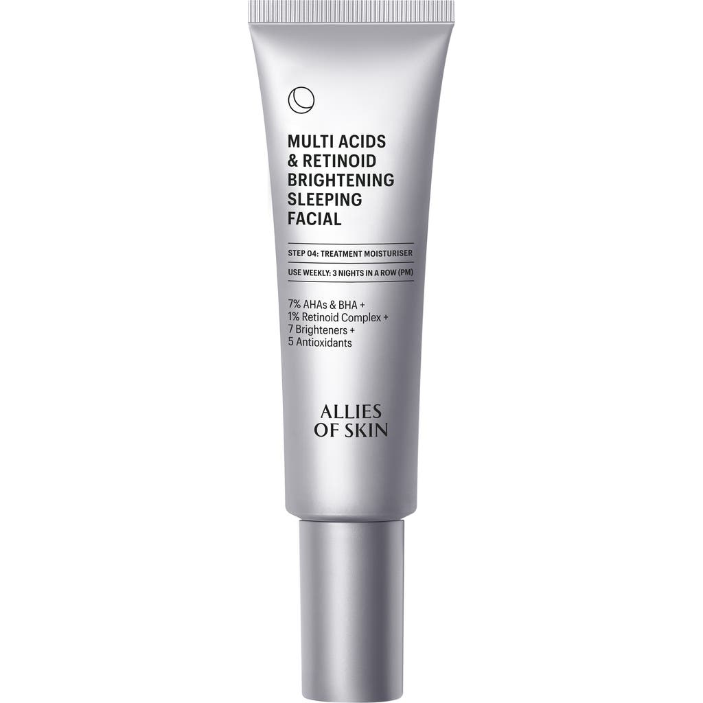 Allies Of Skin Multi Acids & Retinoid Brightening Sleep Facial In No Color