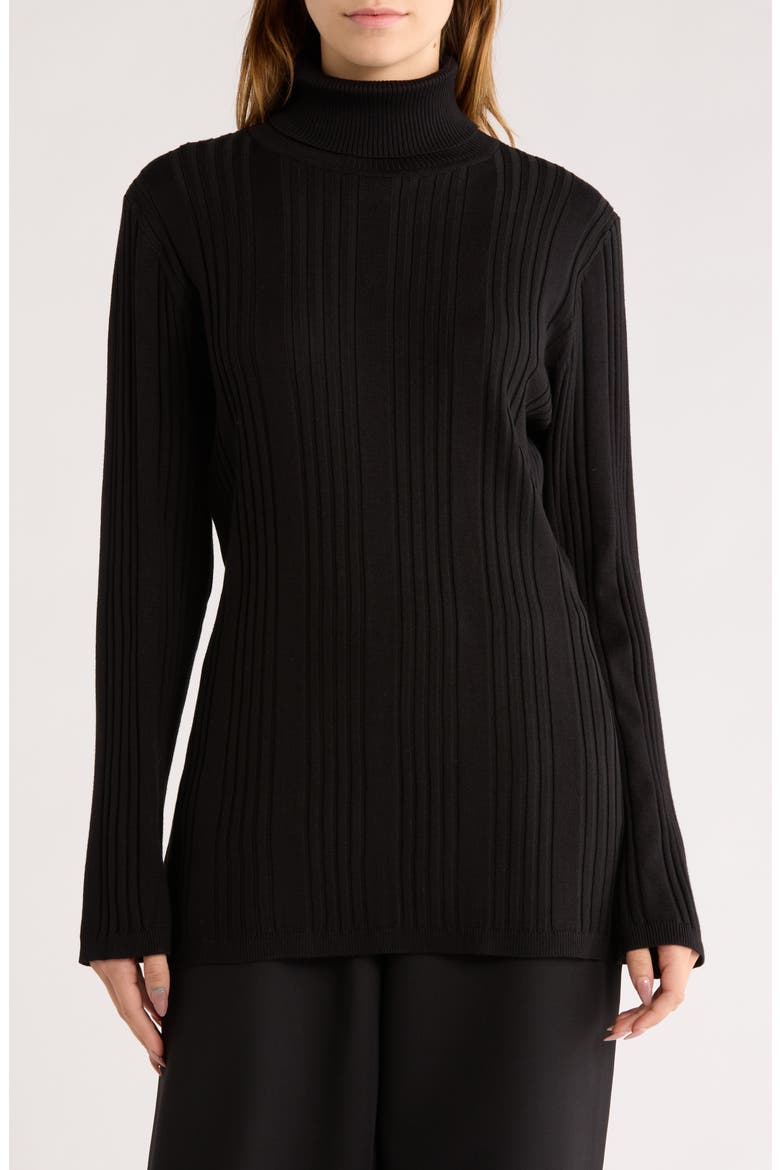 Yalex Turtleneck Sweater, Main, color, JET BLACK