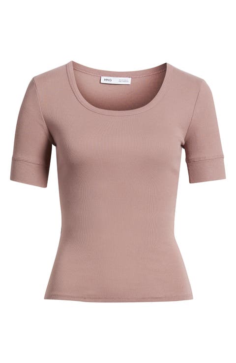 Camiseta Louise Semisheer Cotton Rib T-Shirt
