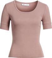 MANGO Camiseta Louise Semisheer Cotton Rib T-Shirt