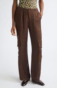Siedrés Kimmy Satin Jacquard Straight Leg Cargo Pants