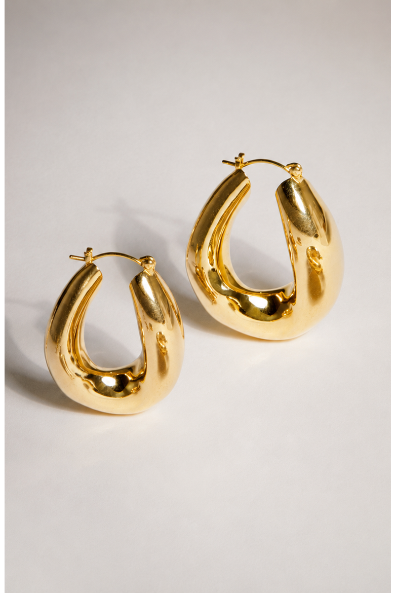 Falin Maxi Hoop Earrings In Gold, Alternate, color, Gold