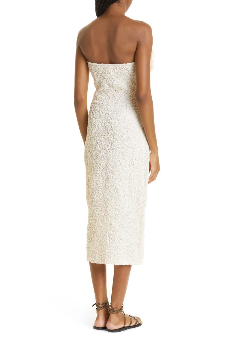 Mona Organic Cotton Strapless Dress, Alternate, color, CREAM
