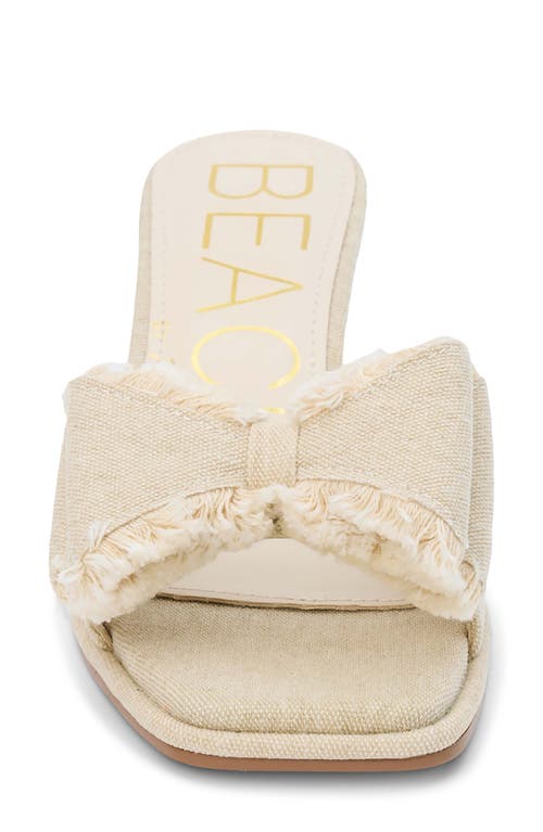 Beach By Matisse Penelope Kitten Heel Slide Sandal In Natural Linen