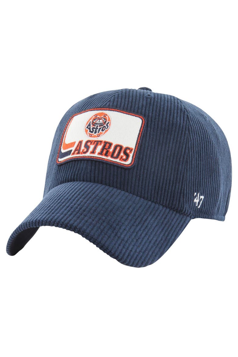 Men's '47 Navy Houston Astros Wax Pack Collection Corduroy Clean Up Adjustable Hat, Main, color, Navy