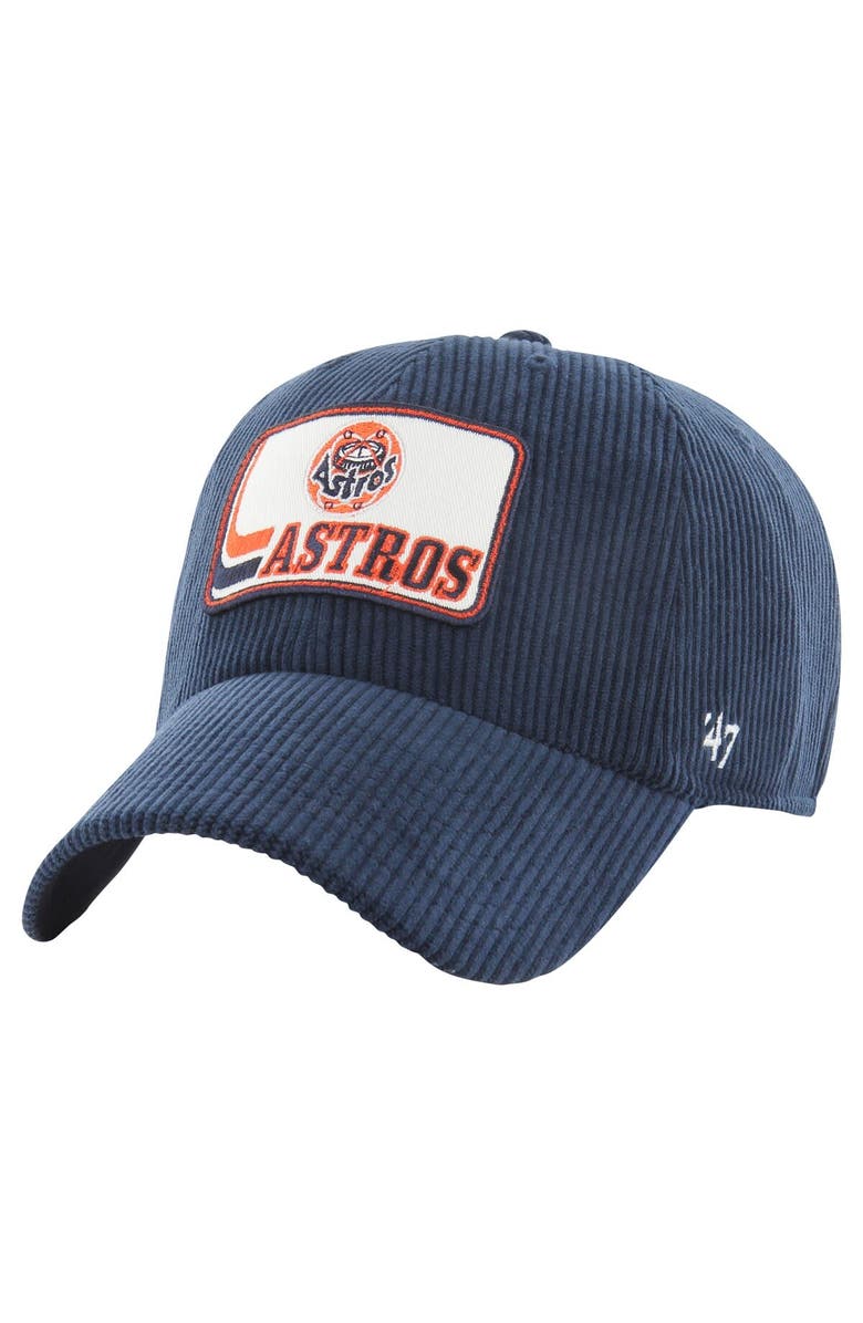 '47 Men's '47 Navy Houston Astros Wax Pack Collection Corduroy Clean Up Adjustable Hat, Main, color, Navy