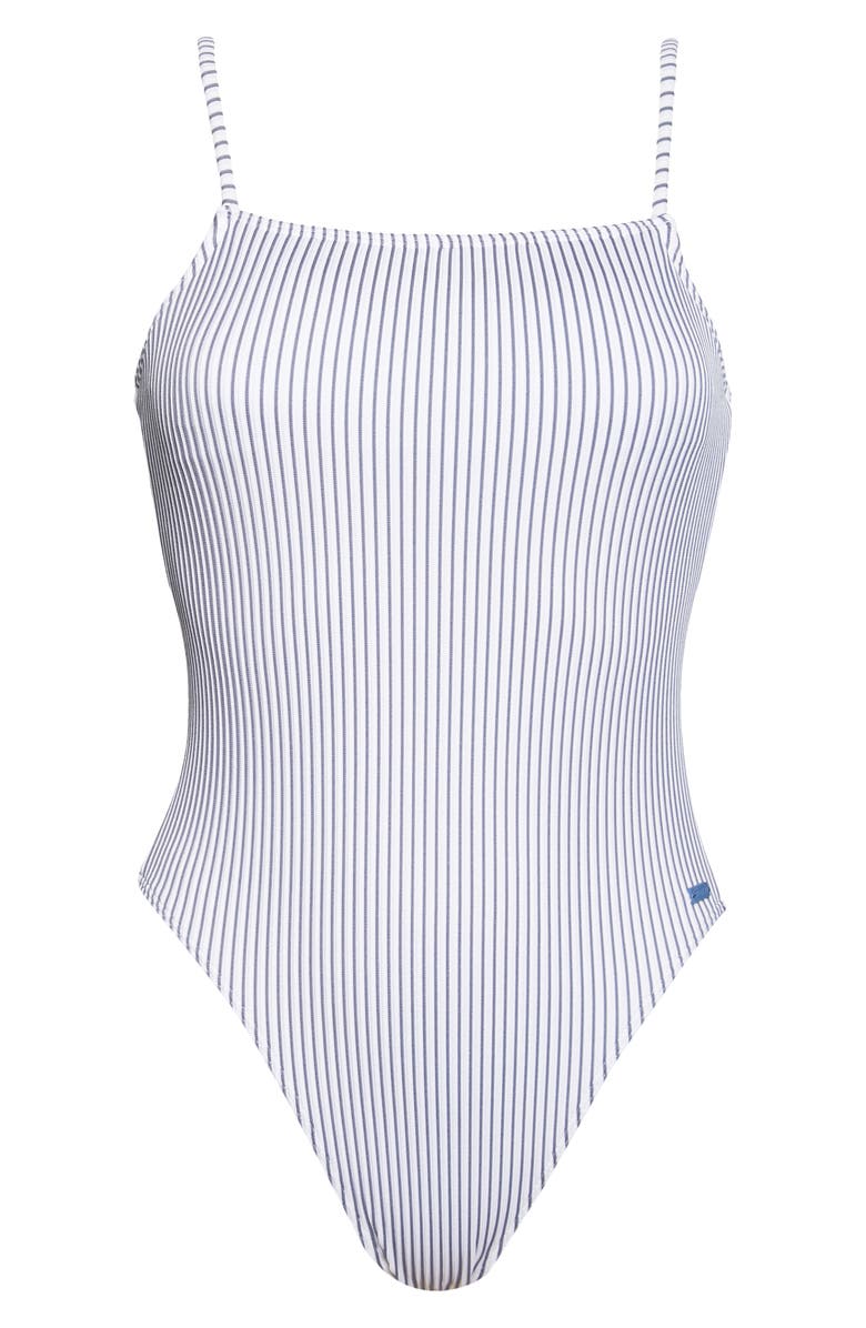 Roxy Coastal Escape Stripe One-Piece Swimsuit, Alternate, color, 