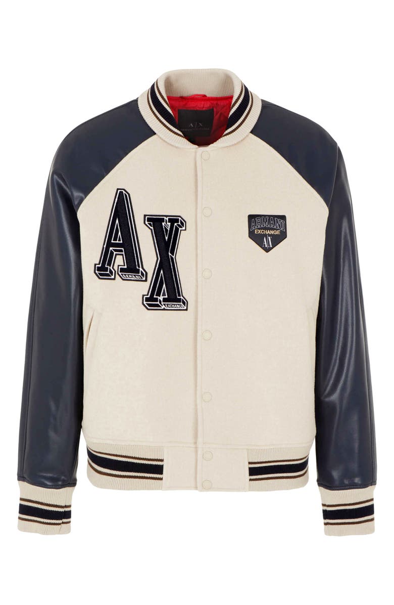 Armani Exchange Collegiate Bomber Jacket, Alternate, color, 