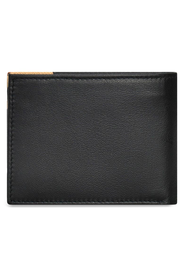 Iconic ID Flap Leather Bifold Wallet, Alternate, color, BLACK/ IVORY